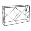 Κονσόλα Mabs pakoworld ατσάλι ασημί-γυαλί 8mm 120x40x78εκ 138-000004