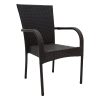 Πολυθρόνα κήπου Laura pakoworld μέταλλο-pe rattan καφέ 140-000032