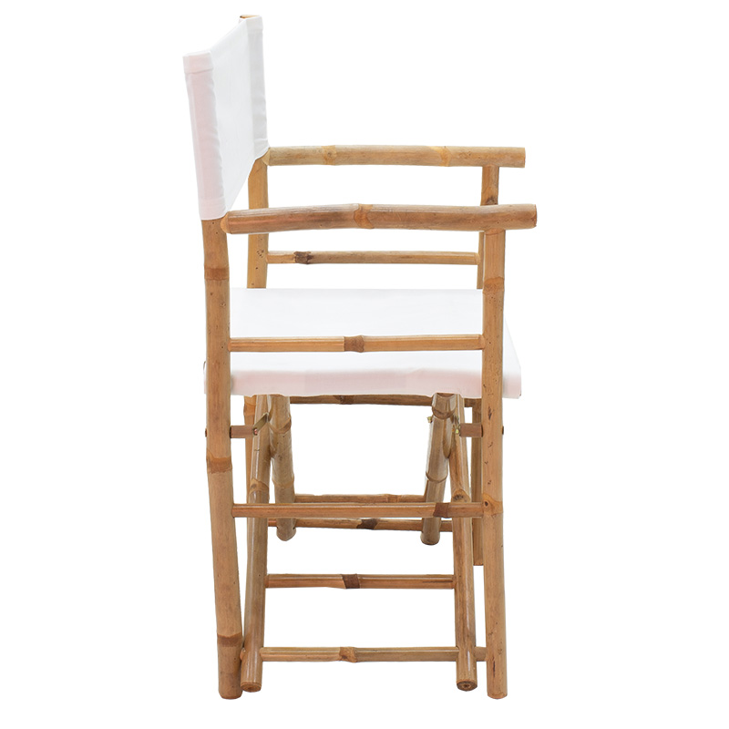 Πολυθρόνα Nalin πτυσσόμενη bamboo-ύφασμα λευκό - Image 3