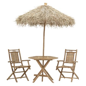 Τραπεζαρία κήπου Saava pakoworld σετ 4τμχ bamboo φυσικό 141-000018