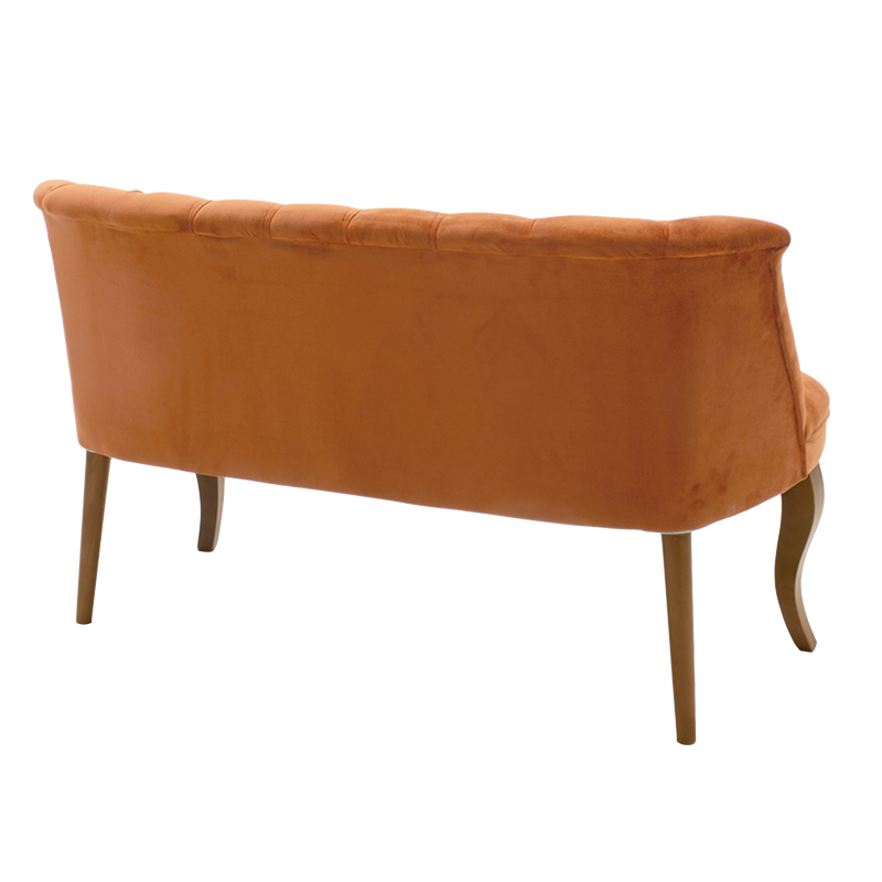 Καναπές Loreta 2θέσιος βελούδο κεραμιδί 123x65x73εκ - Image 3
