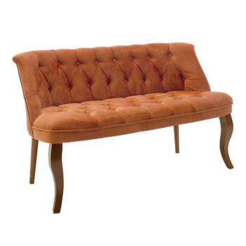 Καναπές Loreta pakoworld 2θέσιος βελούδο κεραμιδί 123x65x73εκ 146-000002