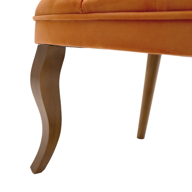 Καναπές Loreta 2θέσιος βελούδο κεραμιδί 123x65x73εκ - Image 5