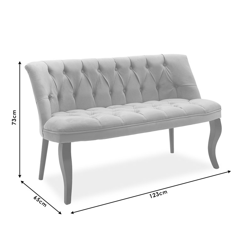 Καναπές Loreta 2θέσιος βελούδο κεραμιδί 123x65x73εκ - Image 6