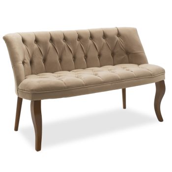 Καναπές Loreta pakoworld 2θέσιος βελούδο μπεζ 123x65x73εκ 146-000003