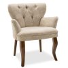 Πολυθρόνα Samara pakoworld ύφασμα μπεζ antique 67x62x78εκ 146-000009
