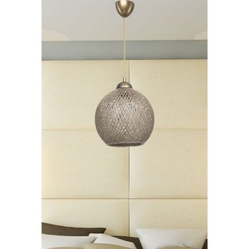 Alternative view of Φωτιστικό οροφής μονόφωτο Leshia  Ε27 καφέ Φ26x26εκ