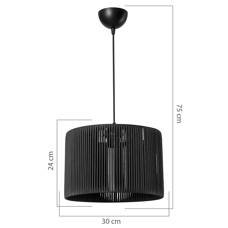 Φωτιστικό οροφής μονόφωτο Levitate Ε27 μαύρο Φ30x75εκ - Image 4