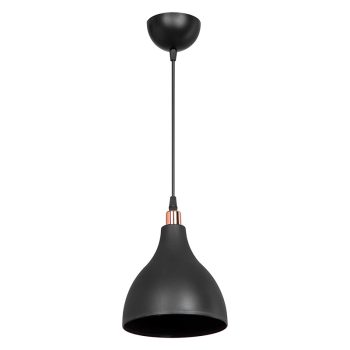 Φωτιστικό οροφής μονόφωτο Lofty pakoworld Ε27 μαύρο Φ18x56εκ 147-000129