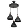 Φωτιστικό οροφής τρίφωτο Lofty pakoworld Ε27 μαύρο Φ40x80εκ 147-000131