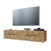 Έπιπλο τηλεόρασης επιτοίχιο Dello pakoworld oak 140x31