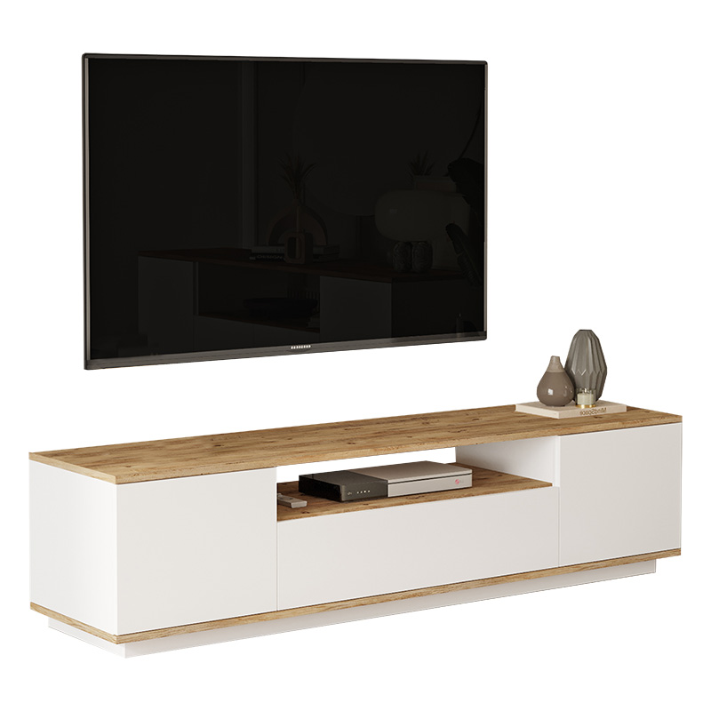 Έπιπλο τηλεόρασης Soren pakoworld sonoma-λευκό 180x.44.5x44.6εκ 176-000057