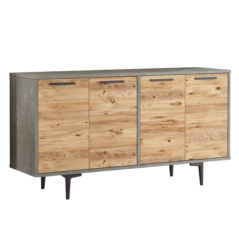 Μπουφές Jethro pakoworld sonoma-cement 130x40x70.6εκ 176-000077