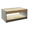 Τραπέζι σαλονιού Surprise pakoworld sonoma-ανθρακί antique 93.5x60x40εκ 176-000105