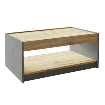 Τραπέζι σαλονιού Surprise pakoworld sonoma-ανθρακί antique 93.5x60x40εκ 176-000105