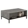 Τραπέζι σαλονιού Evaluate pakoworld ανθρακί antique-wenge 90x60x35εκ 176-000123