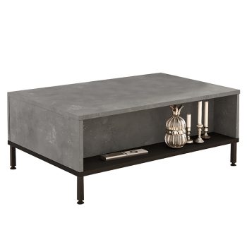 Τραπέζι σαλονιού Evaluate pakoworld ανθρακί antique-wenge 90x60x35εκ 176-000123