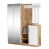 Έπιπλο εισόδου Doorse pakoworld μελαμίνης λευκό-sonoma 147.5x35x180εκ 176-000130