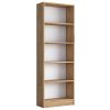 Βιβλιοθήκη Goldie pakoworld sonoma-λευκό 60x25x170εκ 182-000050
