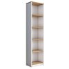 Βιβλιοθήκη Goldie pakoworld λευκό-φυσικό 40x25x161.80εκ 182-000054
