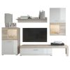 Σύνθετο σαλονιού Annalie pakoworld LED sonoma-λευκό gloss 215x39x180εκ 192-000005