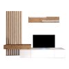 Σύνθετο σαλονιού Litende pakoworld sonoma-λευκό 249.5x42x199.5εκ 192-000032