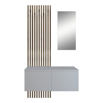 Έπιπλο εισόδου Arika pakoworld λευκό-sonoma 100x37x199.5εκ 192-000034