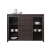 Μπουφές-βιτρίνα Selina pakoworld wenge 143.5x40.5x112.5εκ 195-000006