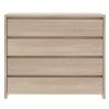 Συρταριέρα Selina pakoworld 4ων συρταριών sonoma 105x40.5x92εκ 195-000023
