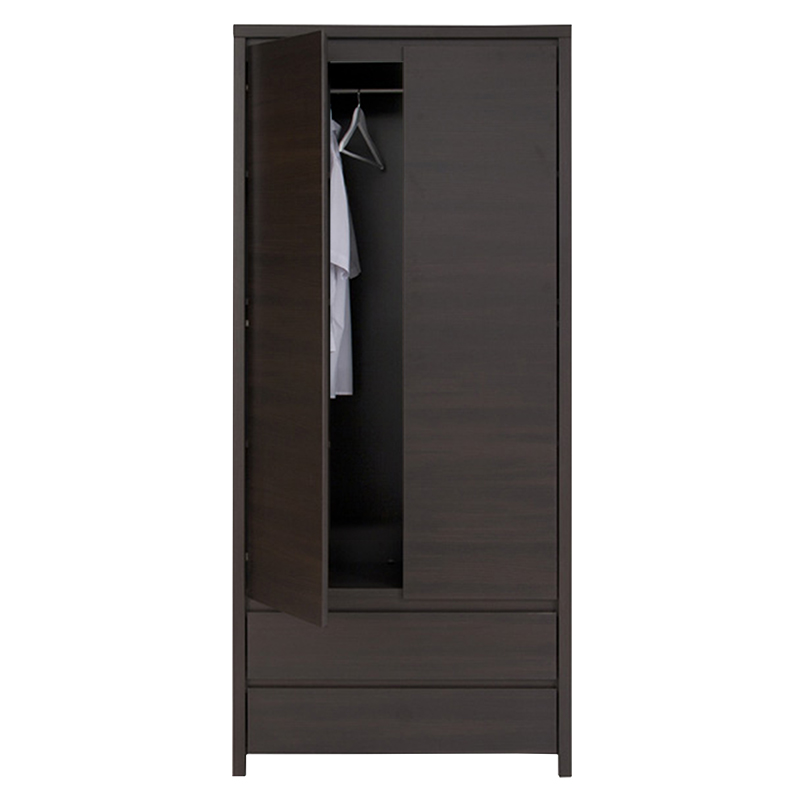 Ντουλάπα ρούχων δίφυλλη Selina wenge 90x55.5x200.55εκ - Image 3