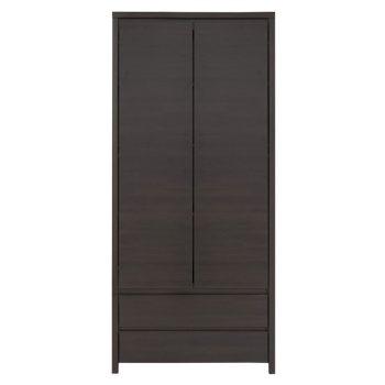 Ντουλάπα ρούχων δίφυλλη Selina pakoworld wenge 90x55.5x200.55εκ 195-000032