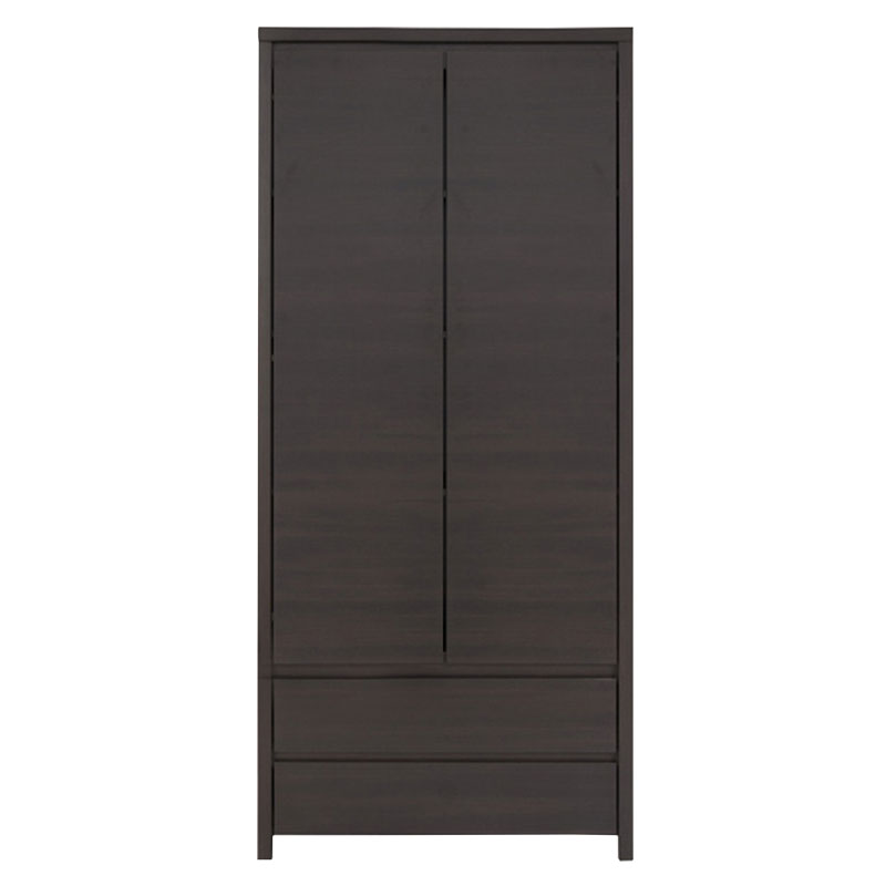 Ντουλάπα ρούχων δίφυλλη Selina pakoworld wenge 90x55.5x200.55εκ 195-000032