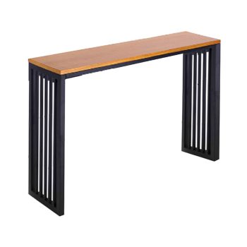 Τραπέζι μπαρ Maize pakoworld φυσικό-μαύρο 139x39x103εκ 197-000034