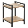 Ραφιέρα επιδαπέδια Matteo pakoworld καρυδί-μαύρο 33x34x40εκ 197-000139