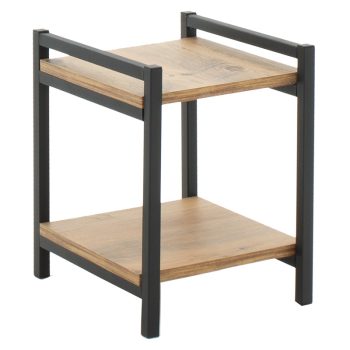 Ραφιέρα επιδαπέδια Matteo pakoworld καρυδί-μαύρο 33x34x40εκ 197-000139
