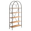 Βιβλιοθήκη Padrig pakoworld καρυδί-μαύρο 72x34x180εκ 197-000160