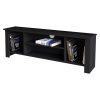Έπιπλο τηλεόρασης Tserium pakoworld μελαμίνης μαύρο 120x30x45εκ 197-000169