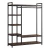 Έπιπλο εισόδου Moel pakoworld καρυδί-μαύρο 120x40x180εκ 197-000230