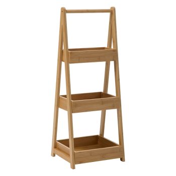 Ραφιέρα επιδαπέδια 3όροφη Dafi pakoworld bamboo φυσικό 30x25.5x78εκ 199-000137