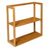 Ραφιέρα επιδαπέδια 2όροφη Dak pakoworld bamboo φυσικό 57x20x60εκ 199-000138
