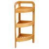Ραφιέρα επιδαπέδια 3όροφη Jabez pakoworld bamboo φυσικό 23x23x61εκ 199-000141