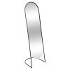 Καθρέπτης PWD-0090 pakoworld μέταλλο μαύρο 39x40x140εκ 199-000446