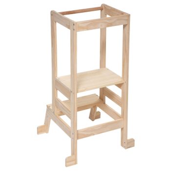 Παιδικός πύργος παρατήρησης Montessori pakoworld φυσικό 51x51x90εκ 199-000475
