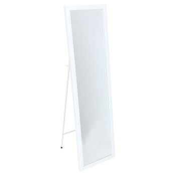 Καθρέπτης δαπέδου PWD-0112 pakoworld polyresin-γυαλί λευκό 39x35.5x125εκ 199-000502