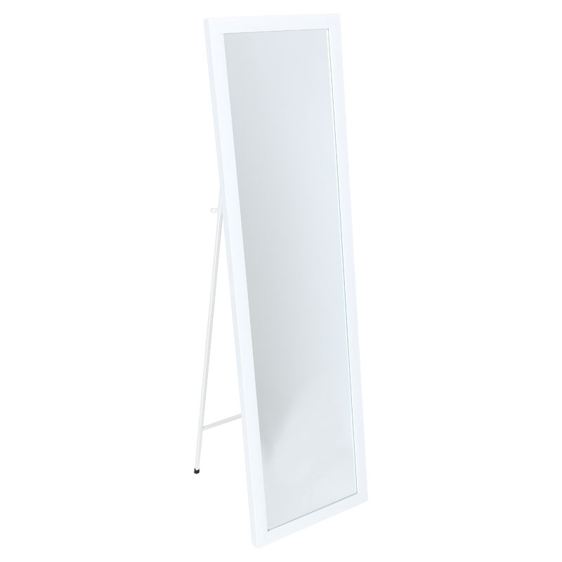 Καθρέπτης δαπέδου PWD-0112 pakoworld polyresin-γυαλί λευκό 39x35.5x125εκ 199-000502