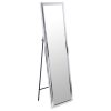 Καθρέπτης δαπέδου PWD-0112 pakoworld polyresin-γυαλί ασημί 39x33.5x125εκ 199-000504
