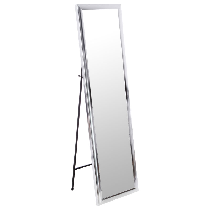 Καθρέπτης δαπέδου PWD-0112 pakoworld polyresin-γυαλί ασημί 39x33.5x125εκ 199-000504