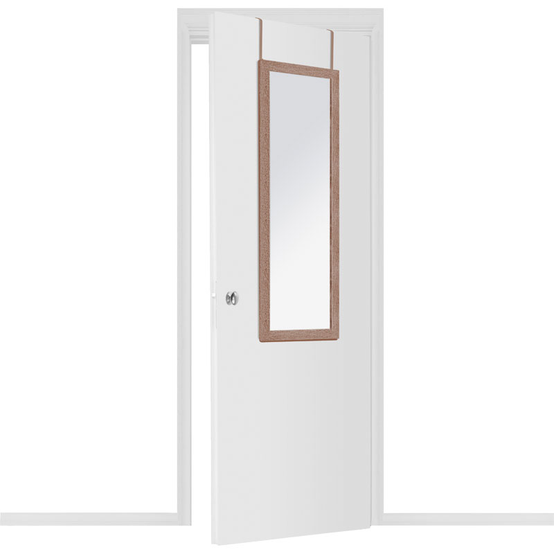Καθρέπτης πόρτας PWD-0113 MDF-αλουμίνιο φυσικό 35x2x109εκ - Image 2