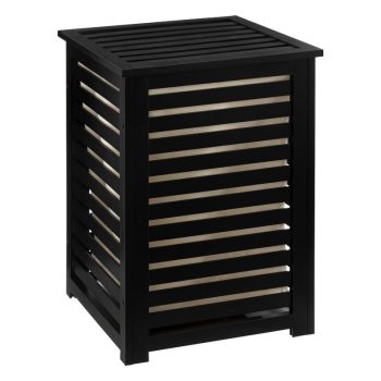 Καλάθι απλύτων Africa pakoworld μαύρο 40x38x58εκ 199-000525