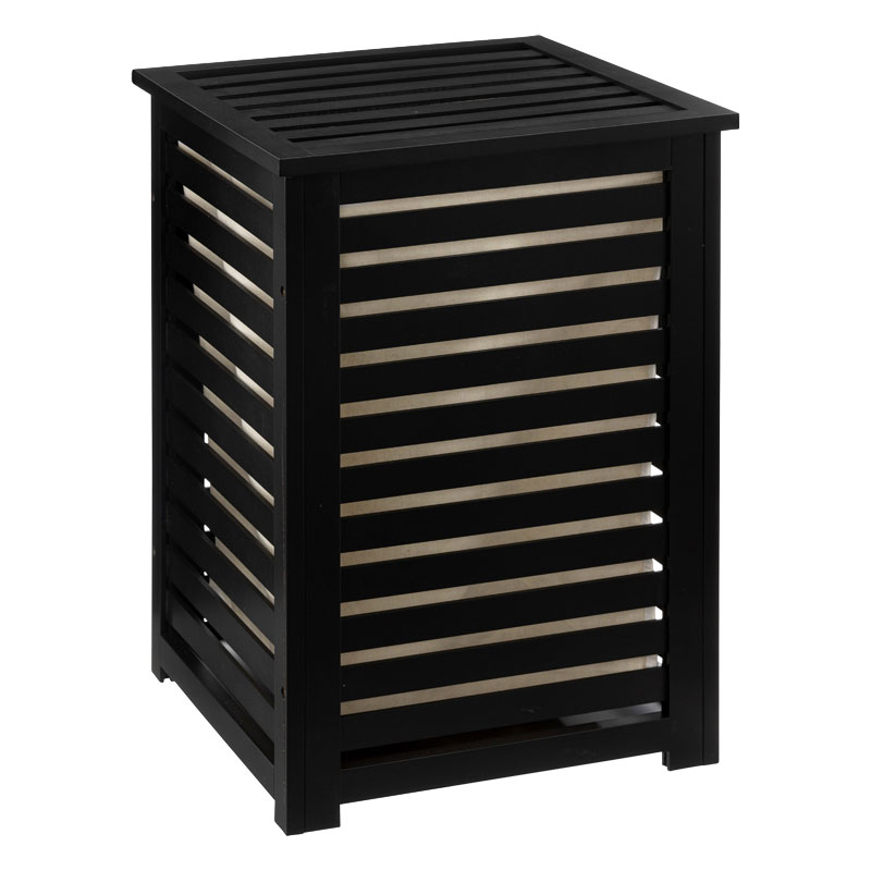 Καλάθι απλύτων Africa pakoworld μαύρο 40x38x58εκ 199-000525